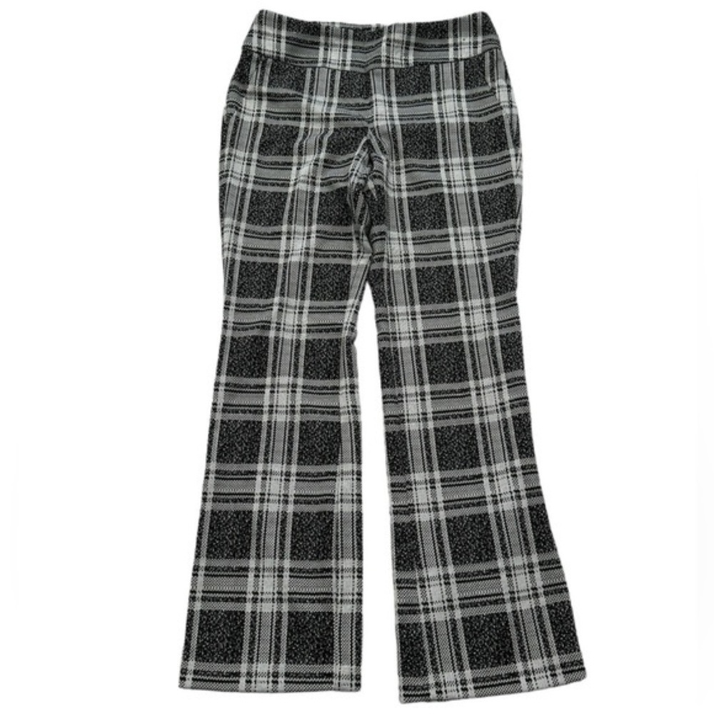 New York & Company Plaid Women’s Pull On Stretch Boot Cut Work Pants Medium